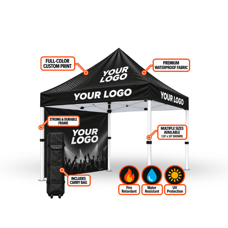 Custom Tent Including Aluminium Frame , Wheel Carry Bag With Top & FULL WALL