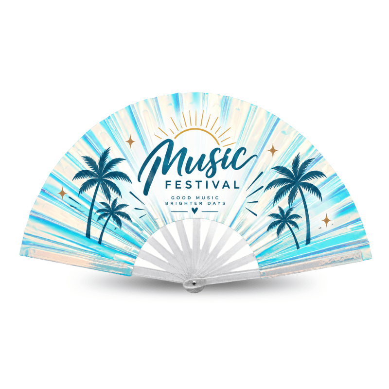 ⁠Custom Holographic Accordion Fans