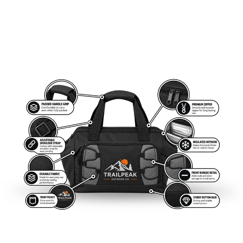 Custom Diamond Collection Large Cooler Bag with Logo