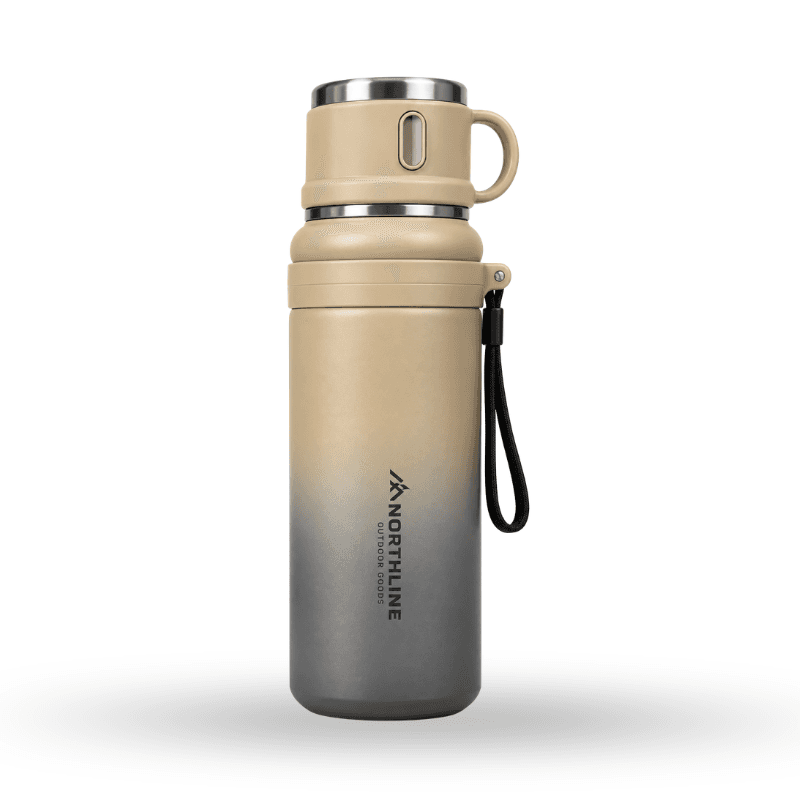 Gradient-colored portable insulated bottle