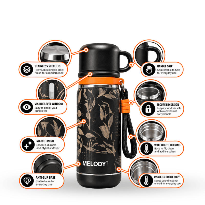 Retro-style portable insulated bottle