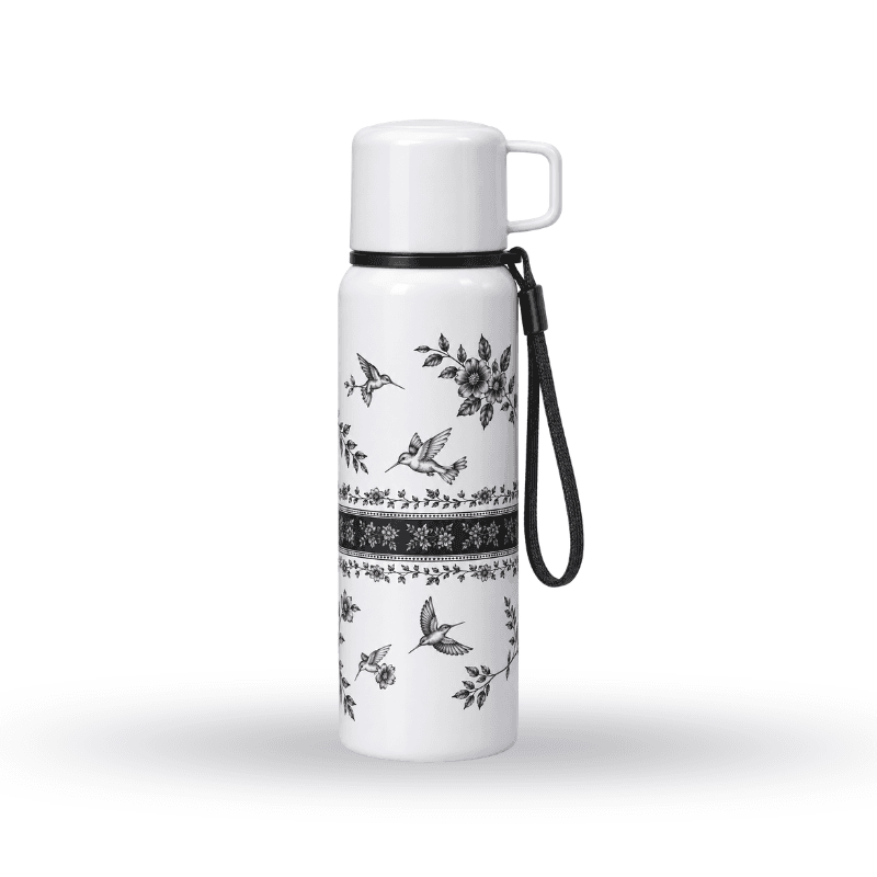 Floral insulated bottle gift set