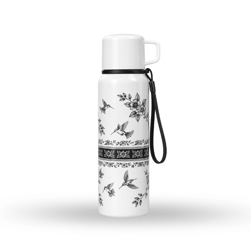Floral insulated bottle gift set