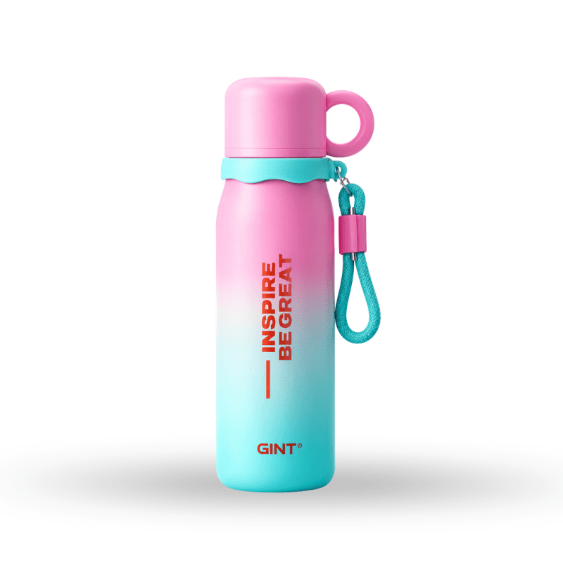 Gradient-color insulated bottle with handle