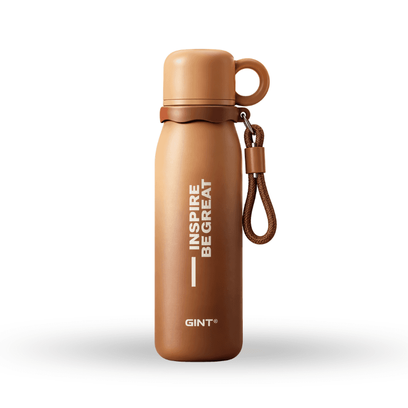 Gradient-color insulated bottle with handle