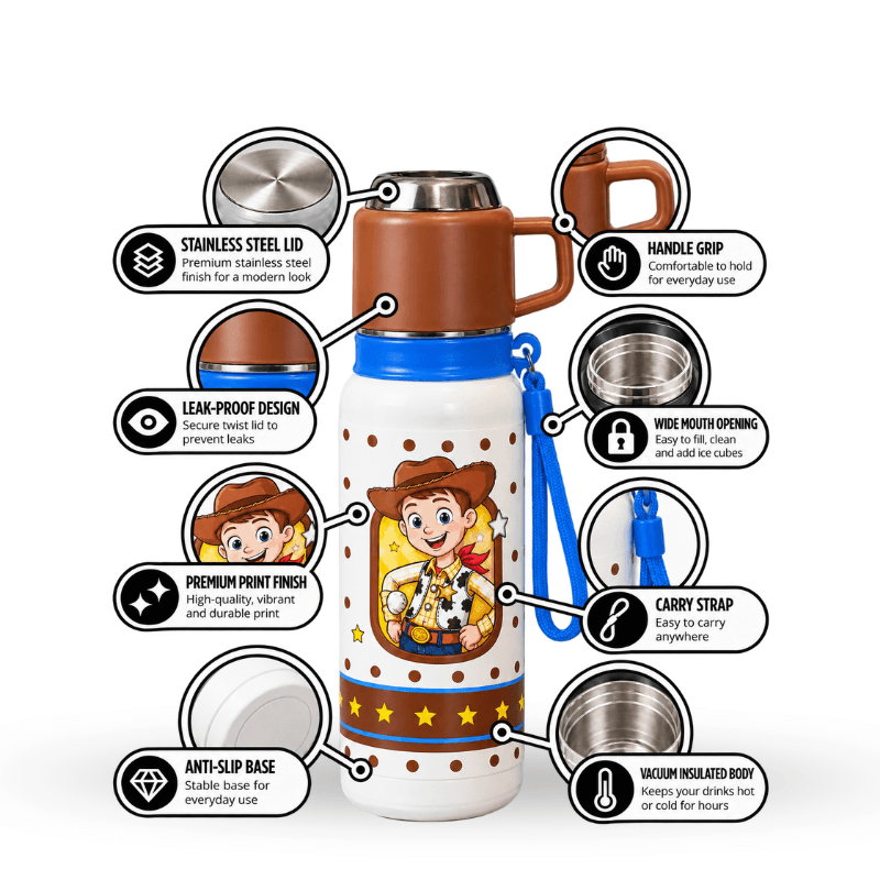 Cartoon character insulated bottle