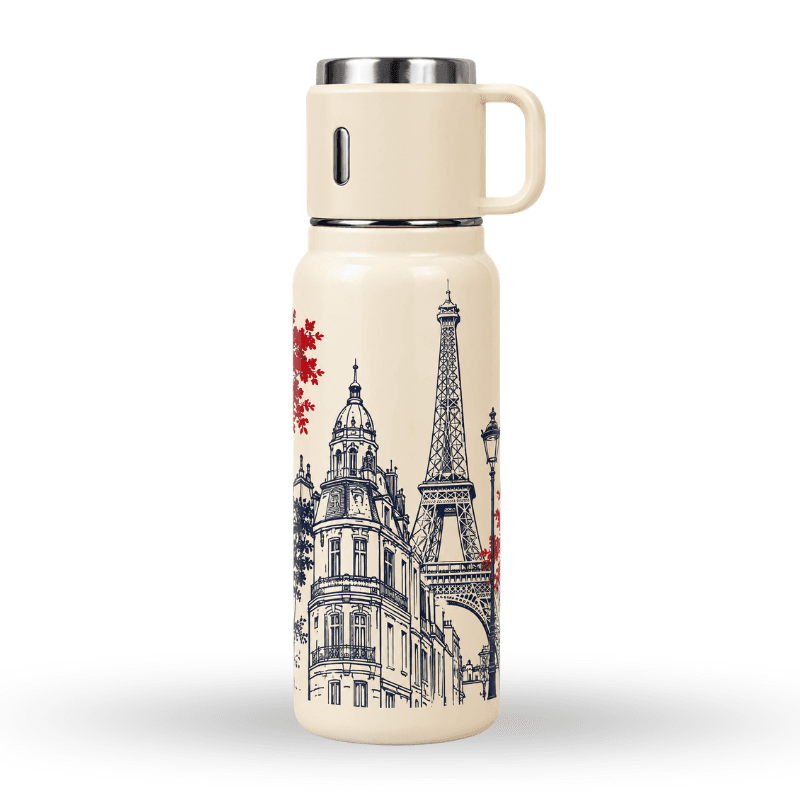 Stainless steel printed travel tumbler