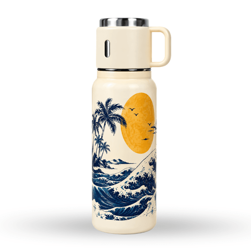 Stainless steel printed travel tumbler