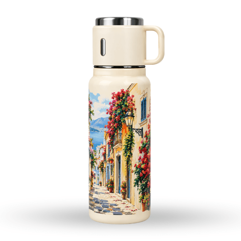 Stainless steel printed travel tumbler