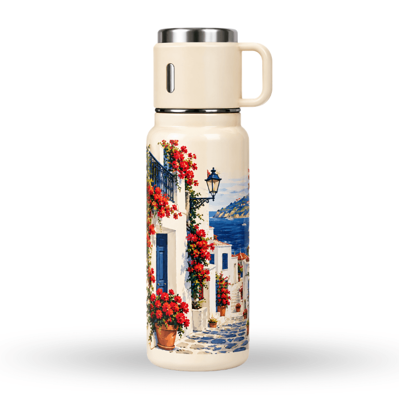 Stainless steel printed travel tumbler
