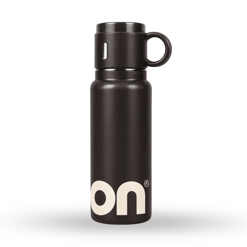 Silicone strap insulated bottle