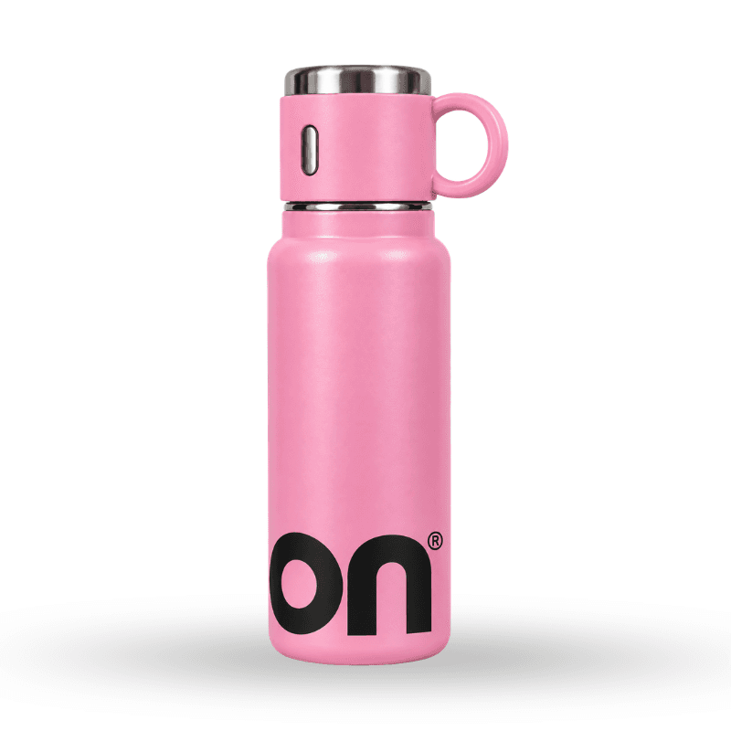 Silicone strap insulated bottle
