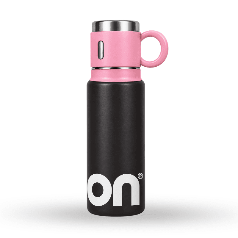 Silicone strap insulated bottle
