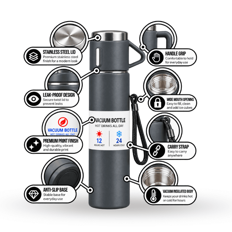 Single-wall stainless steel bottle