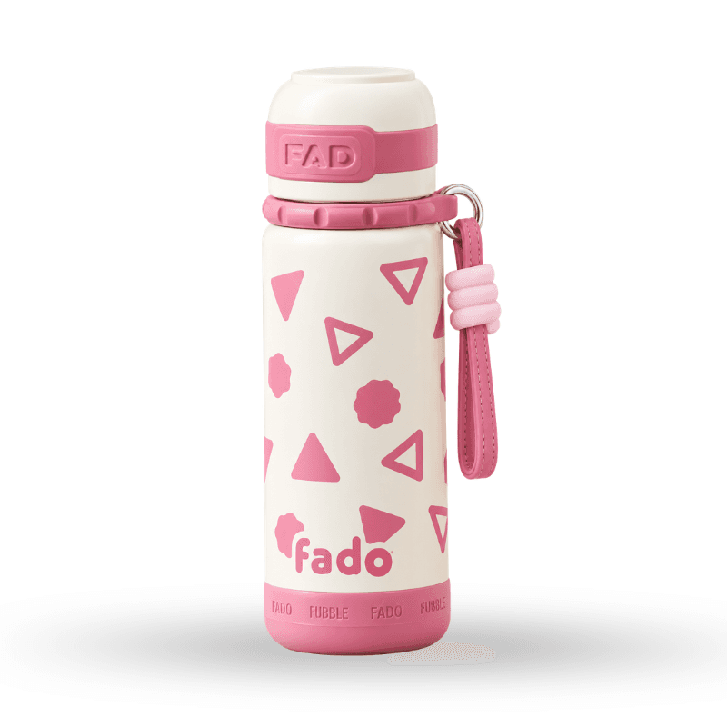 Polka-dot bullet-style insulated bottle