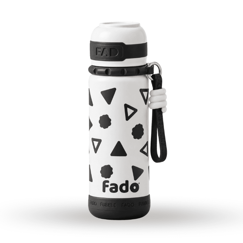 Polka-dot bullet-style insulated bottle