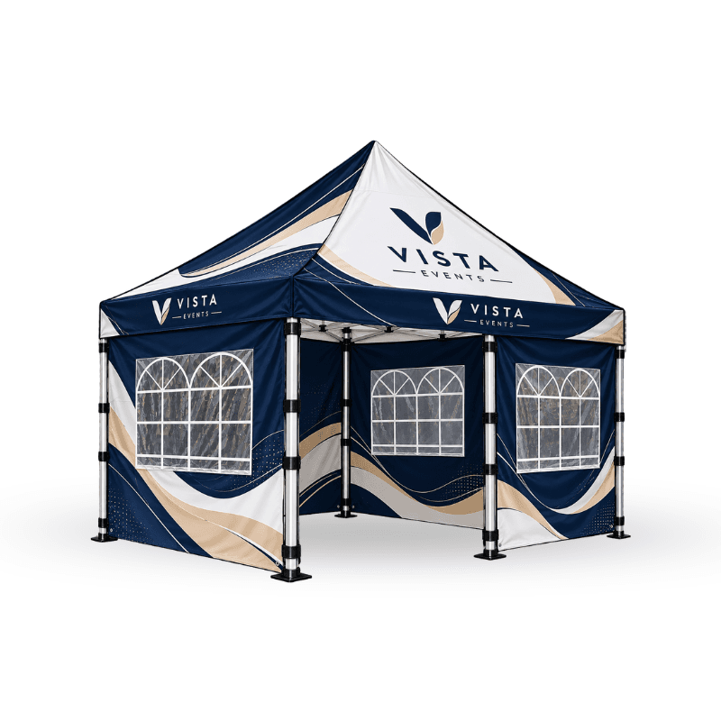 Custom Tent Including Aluminium Frame , Wheel Carry Bag With Top + 3 Full Walls & Roman Windows