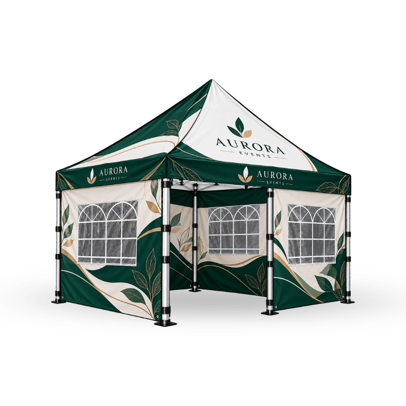 Custom Tent Including Aluminium Frame , Wheel Carry Bag With Top + 3 Full Walls & Roman Windows