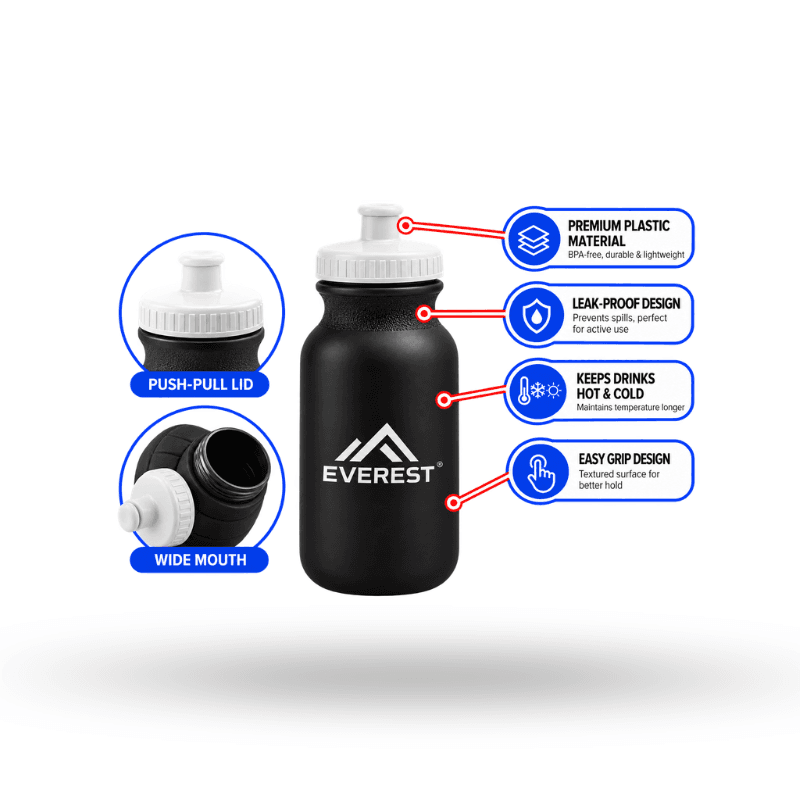 Bike Bottle with Push Pull Lid