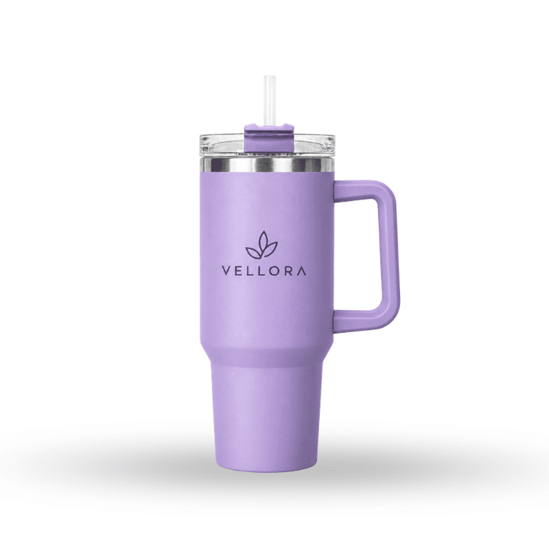 40oz Stainless Steel Tumbler with Lid & Straw