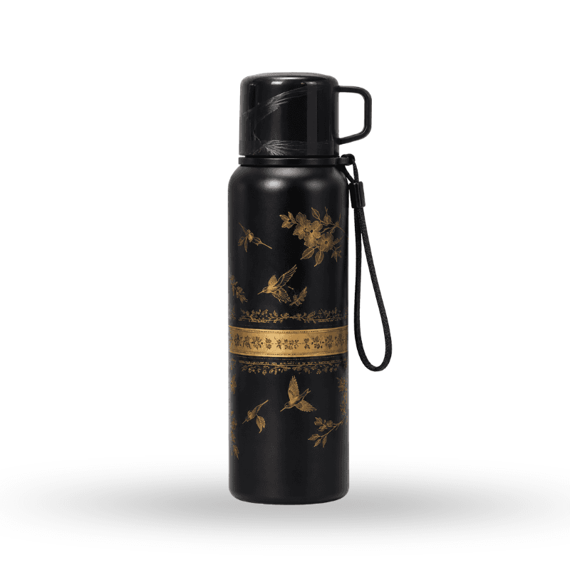 Floral-print insulated bottle