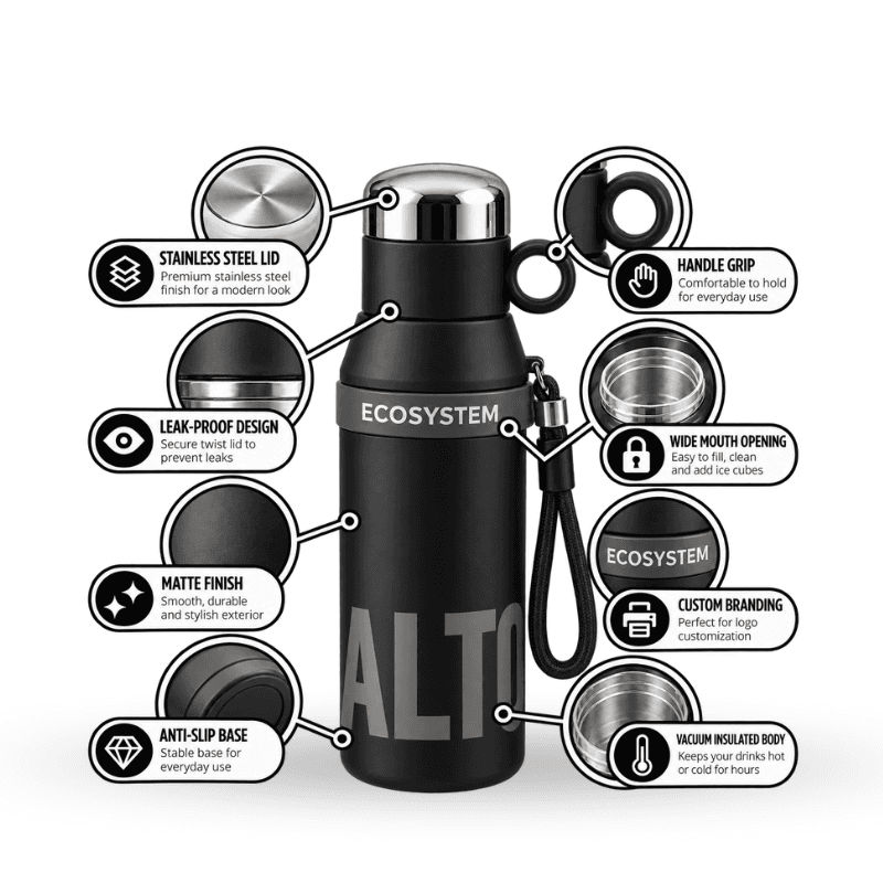 Round-lid insulated tumbler