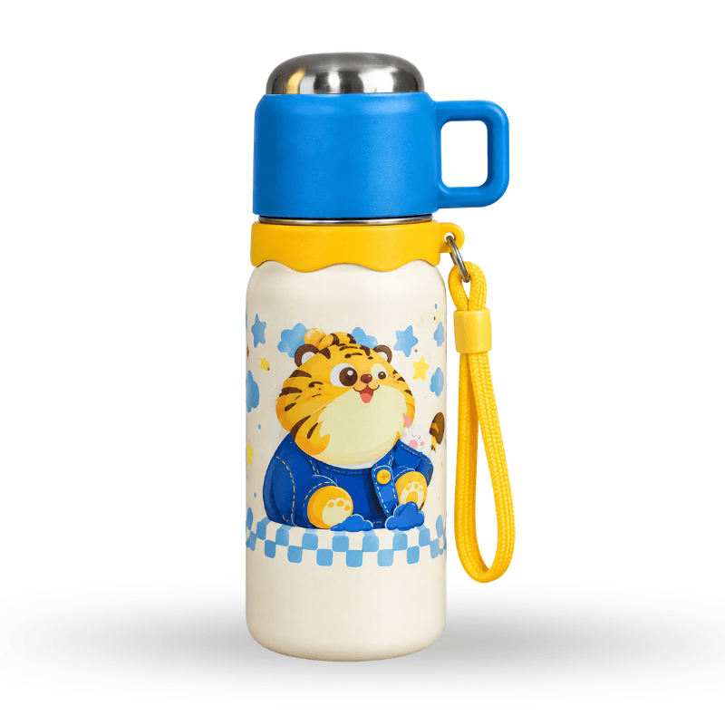 Cartoon animal-print insulated bottle