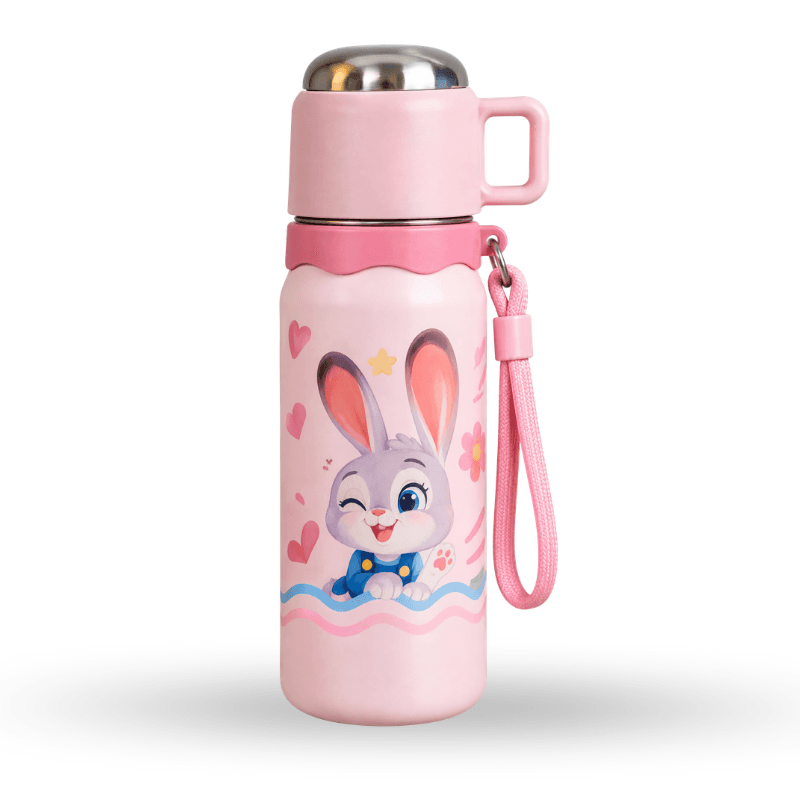 Cartoon animal-print insulated bottle