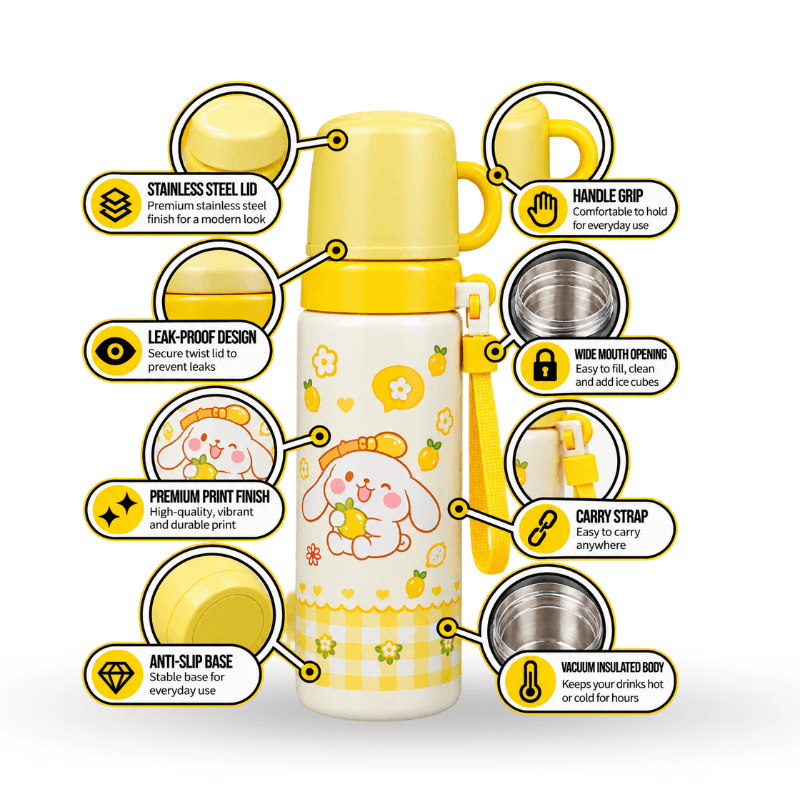 Insulated bottle with handle