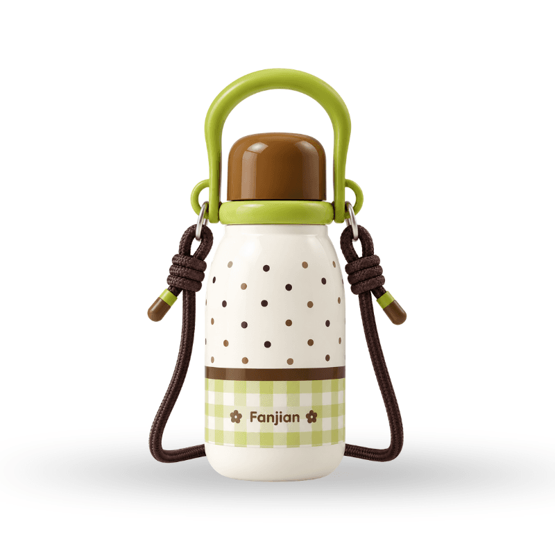 Milk Bottle-Style Insulated Cup