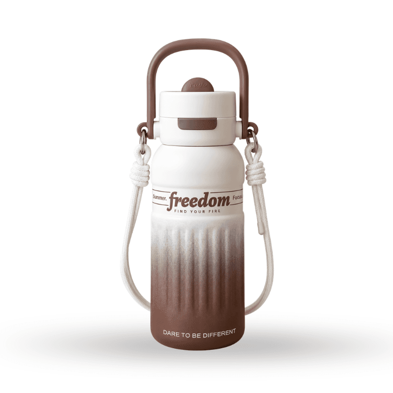 Textured Insulated Bottle with Handle
