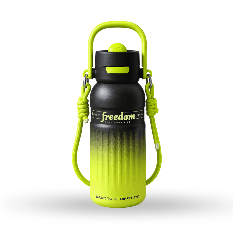 Textured Insulated Bottle with Handle