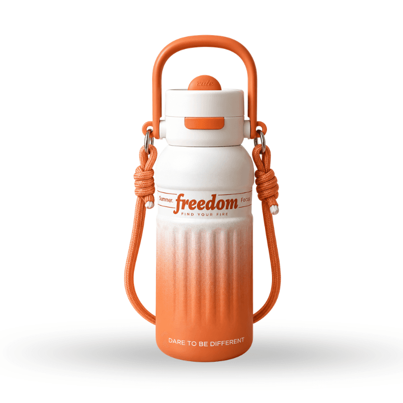 Textured Insulated Bottle with Handle