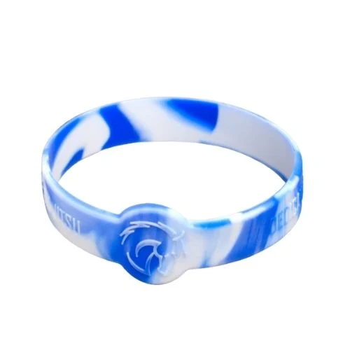 1/2 Inch Embossed Silicone Figured Wristbands