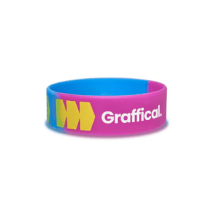 3/4 Inch Full Color Printed Silicone Wristbands