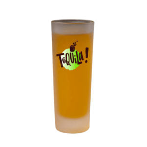 2oz Frosted Tall Shooter Glasses – One Color Imprint