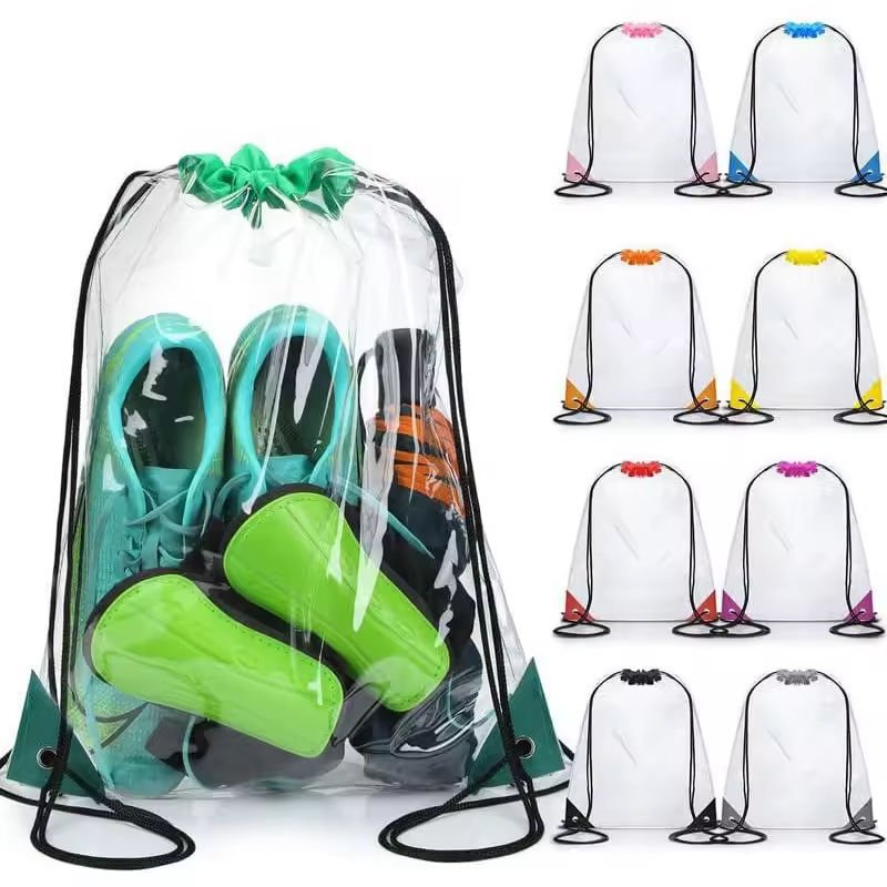 Clear Drawstring Sport Pack filled