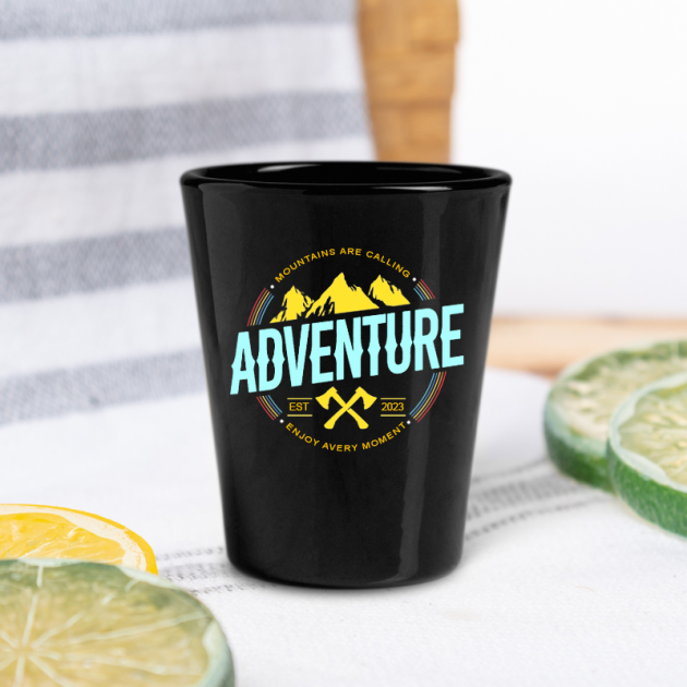 Black Shot Glasses - One Color Imprint