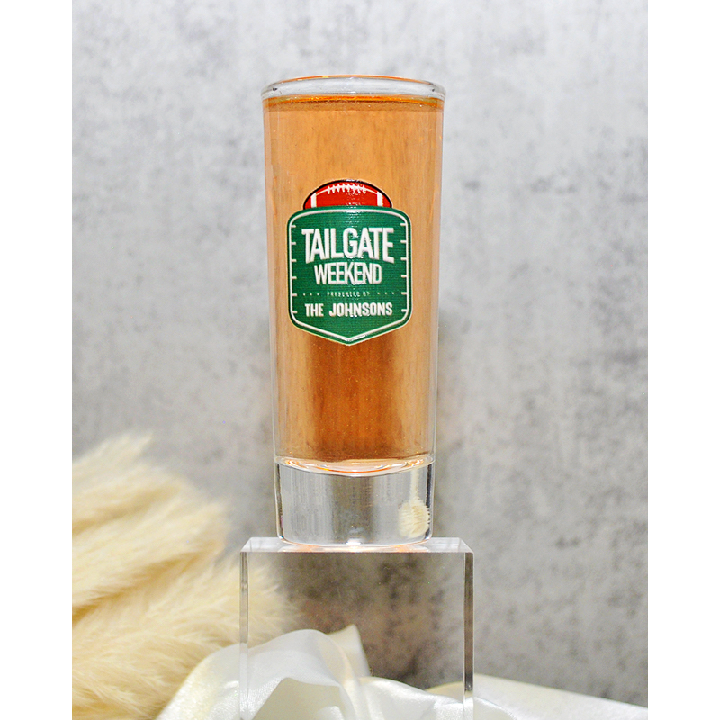 2oz Clear Tall Shooter Glasses - One Color Imprint