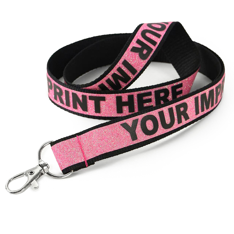 3/4 Inch Printed Glitter Lanyards