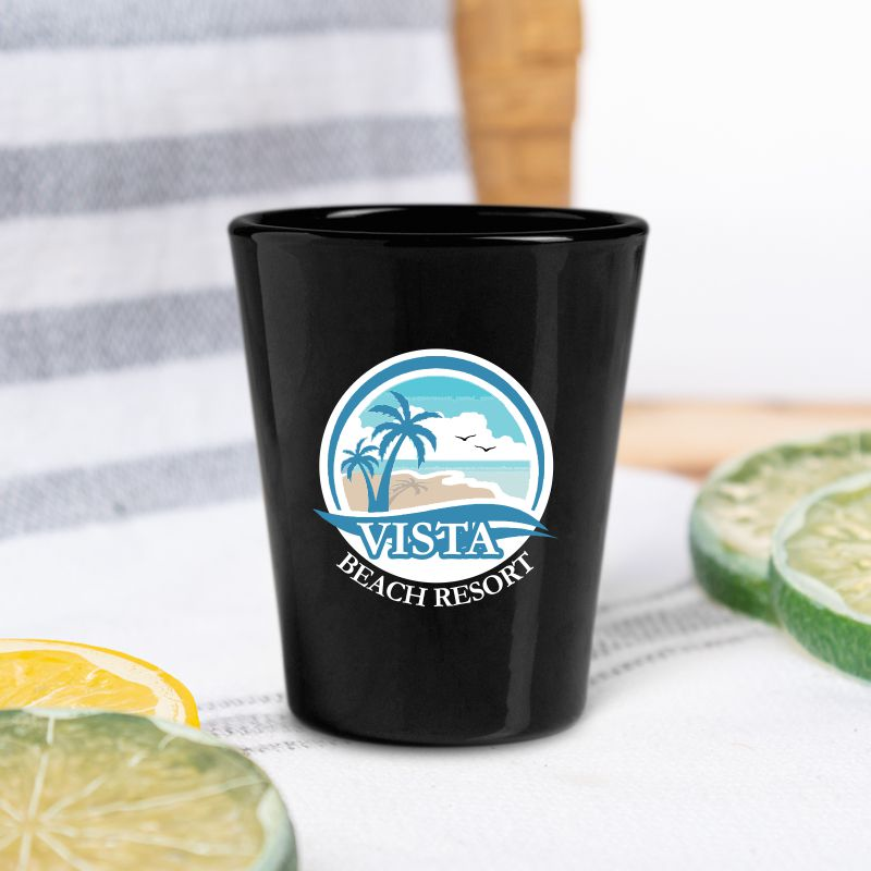 Black Shot Glasses - One Color Imprint