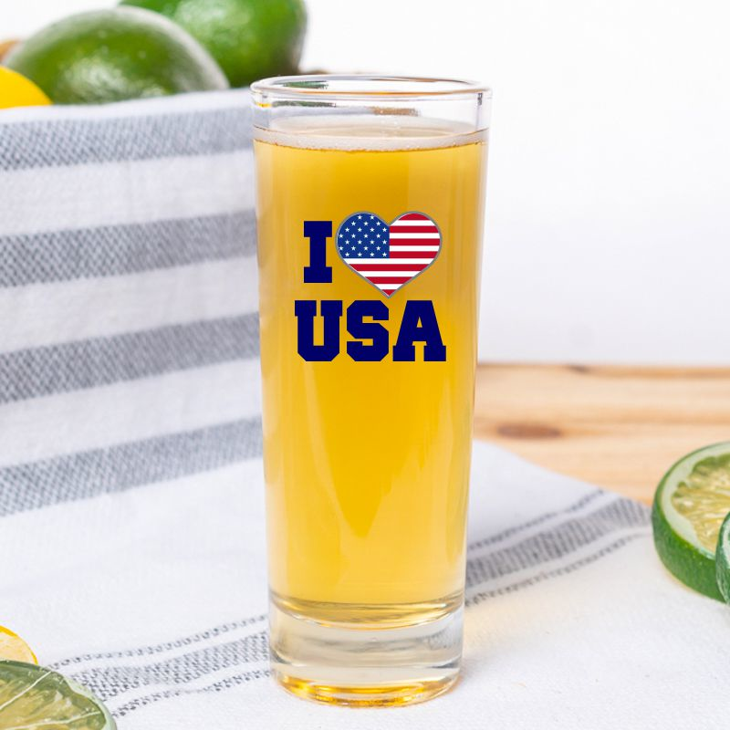 2oz Clear Tall Shooter Glasses - One Color Imprint - Image 2