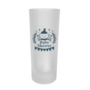2oz Frosted Tall Shooter Glasses - Full Color Imprint