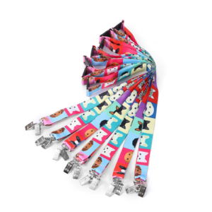 1 Inch Open Ended Double Clip Full Color Lanyards