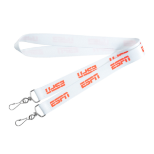 5/8 Inch Open Ended Double Clip Full Color Lanyards