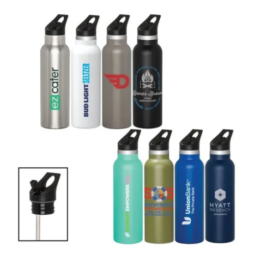20 oz. Vacuum Insulated Water Bottle w/ Straw & Lid