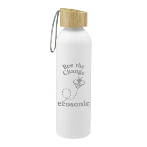 22oz Aluminum Sports Bottle w/ Bamboo lid