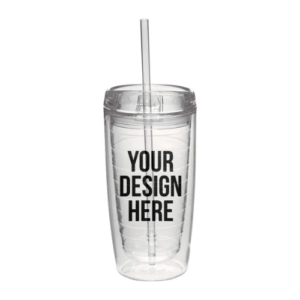 Promo Double Wall Tumblers with Straw 16 Oz.