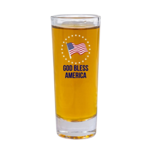 2oz Clear Tall Shooter Glasses - One Color Imprint