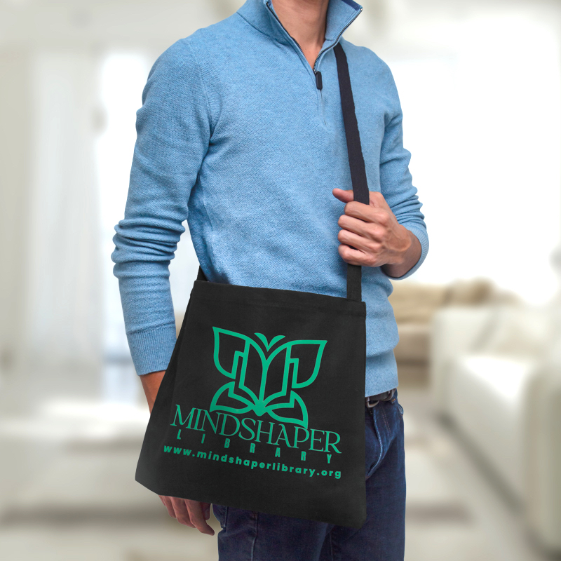 messenger tote bag black
